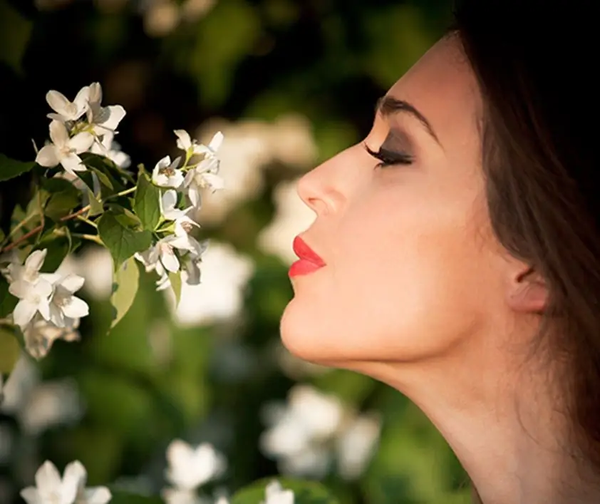 woman with jasmine