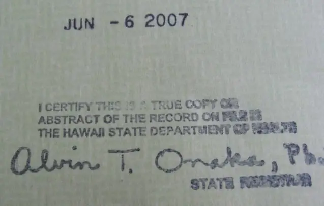 Beautiful signature on the passport