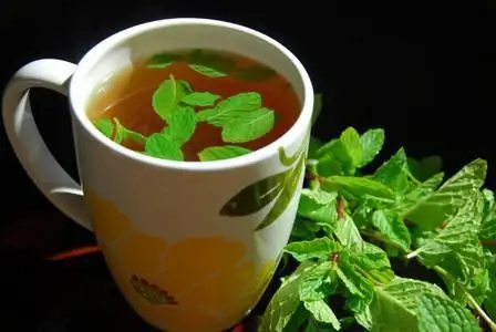 green tea with mint while breastfeeding