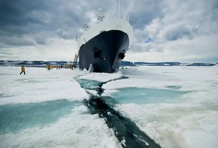 paquete de hielo en el océano ártico