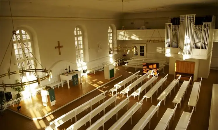 The famous organ in the building of the church